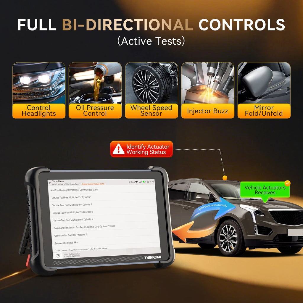THINKCAR THINKSCAN 689BT Bi-directional Car Diagnostic Tool CANFD DOIP ECU Coding Life Free 34 Resets Full Systems Obd2 Scanner Car Mobile World