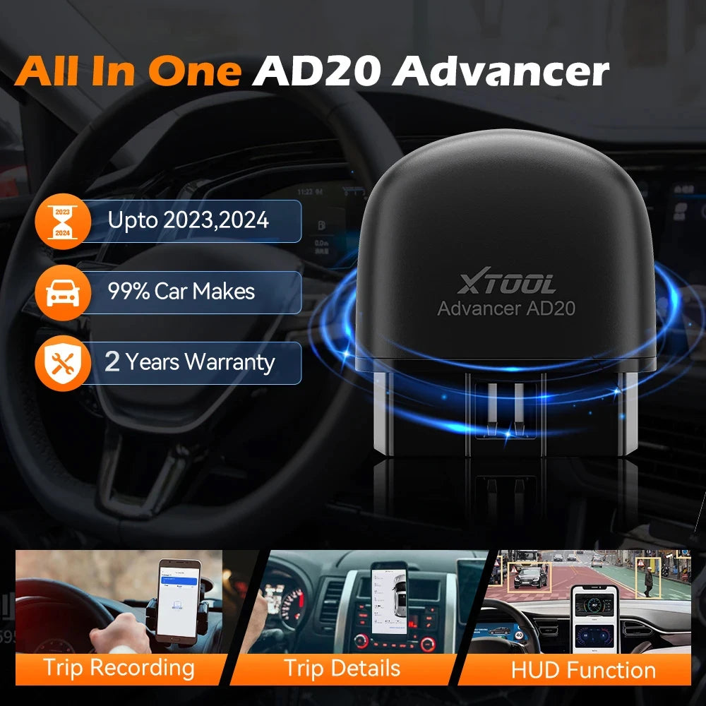 2026 XTOOL Advancer AD20 Bluetooth OBD2 Scanner On Android IOS Universal Car Diagnostic Tools Super Mini AD20 OBD II Code Reader Car Mobile World