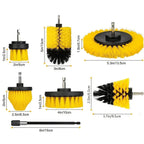 7-Piece Drill Brush Attachment Set, Cleaning Brush Tool Kit, Multi-Purpose Drill Brush with Extension Pole for Floor, Automotive CM World