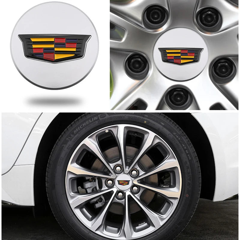 66mm 4pcs Wheel Center Hub Cover Caps Accessories for Cadillac Escalade XT5 XT6 CT5 CT6 XTS CT4 Auto Tire Emblem Car Styling CM World
