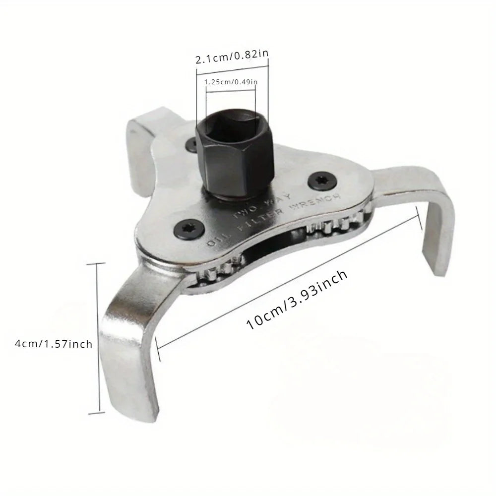 1pc Oil Filter Wrench Tool for Auto Car Repair Adjustable Two Way Oil Filter Removal Key Auto Car Repairing Tools 60-120MM