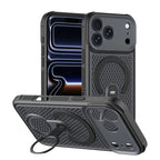 360° Rotate Ring Holder Magnetic Mesh Heat Dissipation Case for iPhone 17 16 15 14Plus 13 12 11 18 Pro Max Air For Magsafe Cover