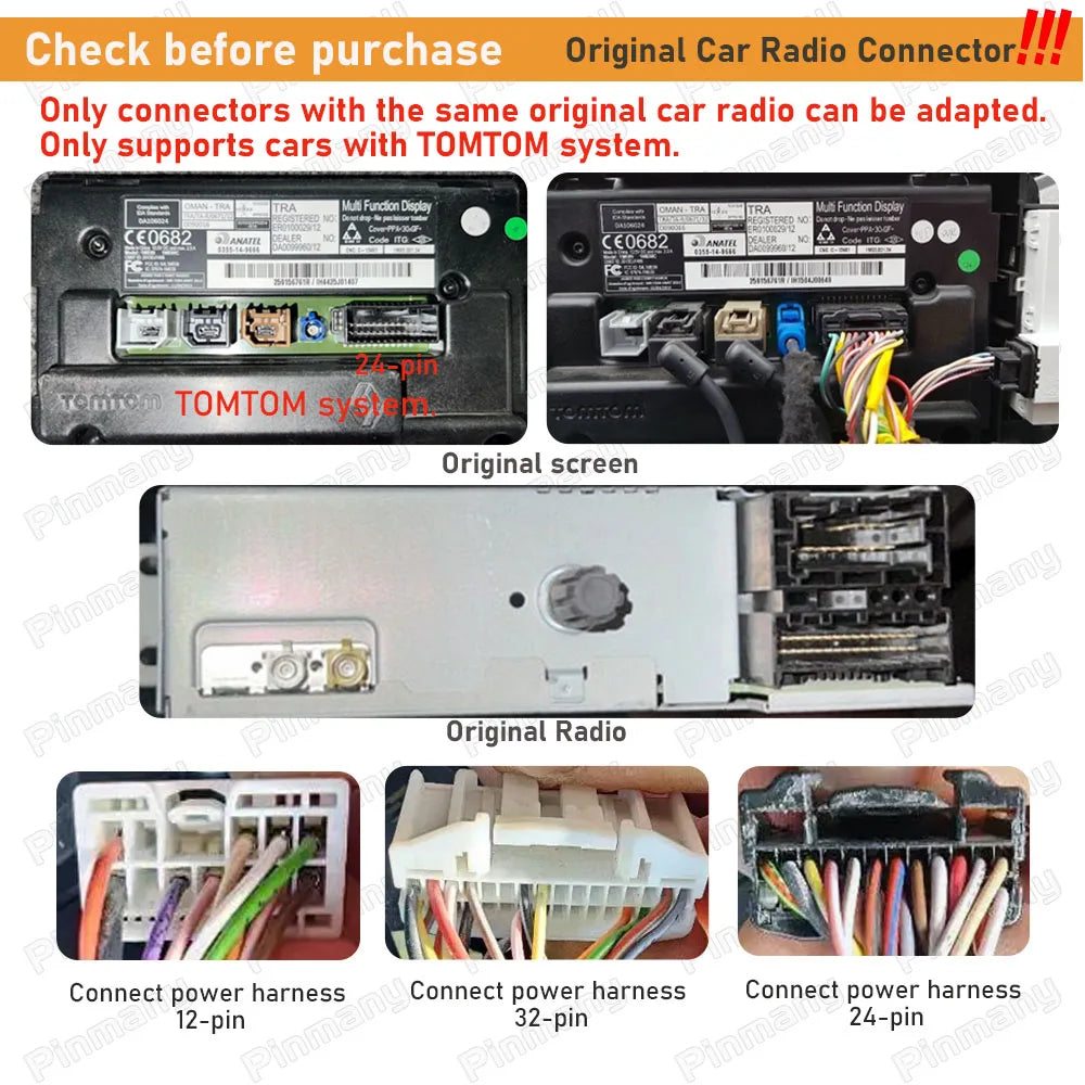 Auto Radio Cable RNC13 Wire Harness Adapter CAN Bus Decoder for Renault Clio4 Captur Megane Scenic Laguna Master Trafic 3 Tomtom