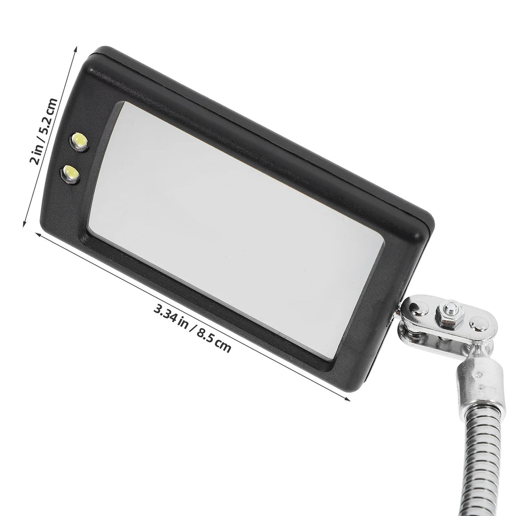 Inspection Mirror with LED Lighting and Bendable Design for Vehicle Maintenance Mechanic Repair Work Inspection Mirror CM World