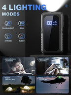 2000APeak Car Jump Starter(12V 8L Gas/6.5L Diesel Engine) Equipped Fast Wireless Charging Jump Starter Battery Pack PortableJump