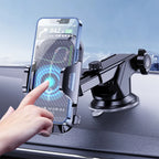 Car Phone Holder Mount Air Vent Phone Stand 2‑in‑1 Suction Cup Dashboard & Air Vent Car Phone Mount Telescopic Smartphone Holder