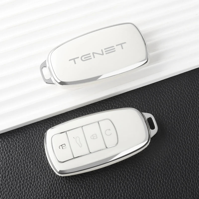 TPU Car Key Case Cover for Chery Tenet T4 T7 Tiggo 4 Tiggo 7 Remote Protection Key Shell Bag Keychain Auto Interior Accessories