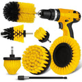 7-Piece Drill Brush Attachment Set, Cleaning Brush Tool Kit, Multi-Purpose Drill Brush with Extension Pole for Floor, Automotive CM World