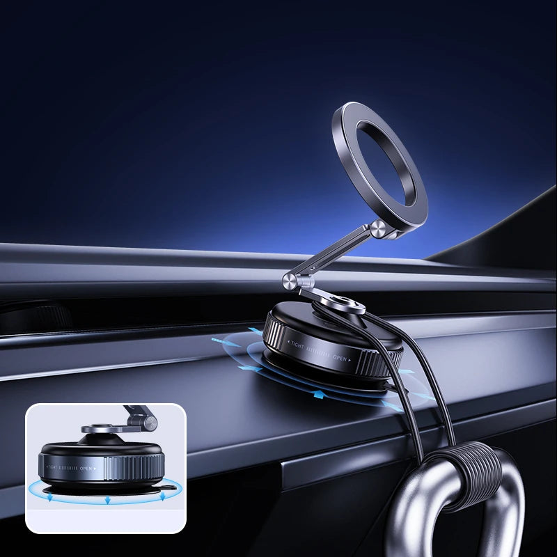 New Car Magnetic Mobile Phone Holder 360 Degree Rotation, Vacuum Adsorption, No Need To Charge, Suitable for Car Navigation