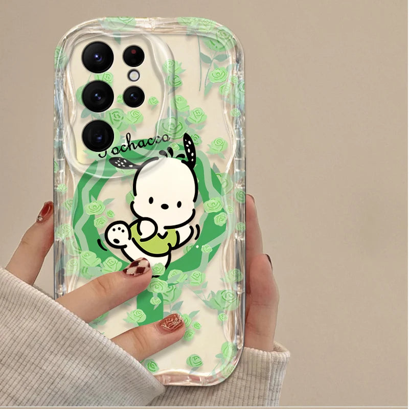 Melody Kuromi Cinnamoroll Floral 3D Case for Samsung Galaxy S26 S25 Ultra S24 S23 S22 Plus S21 FE A07 4G A17 A37 A57 5G Silicone