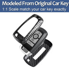 Key Fob Cover for Lincoln Navigator Real Carbon Fiber Key Case Shell for Ford F150 & Raptor Bronco with Keychain 2020-2023 2024 CM World