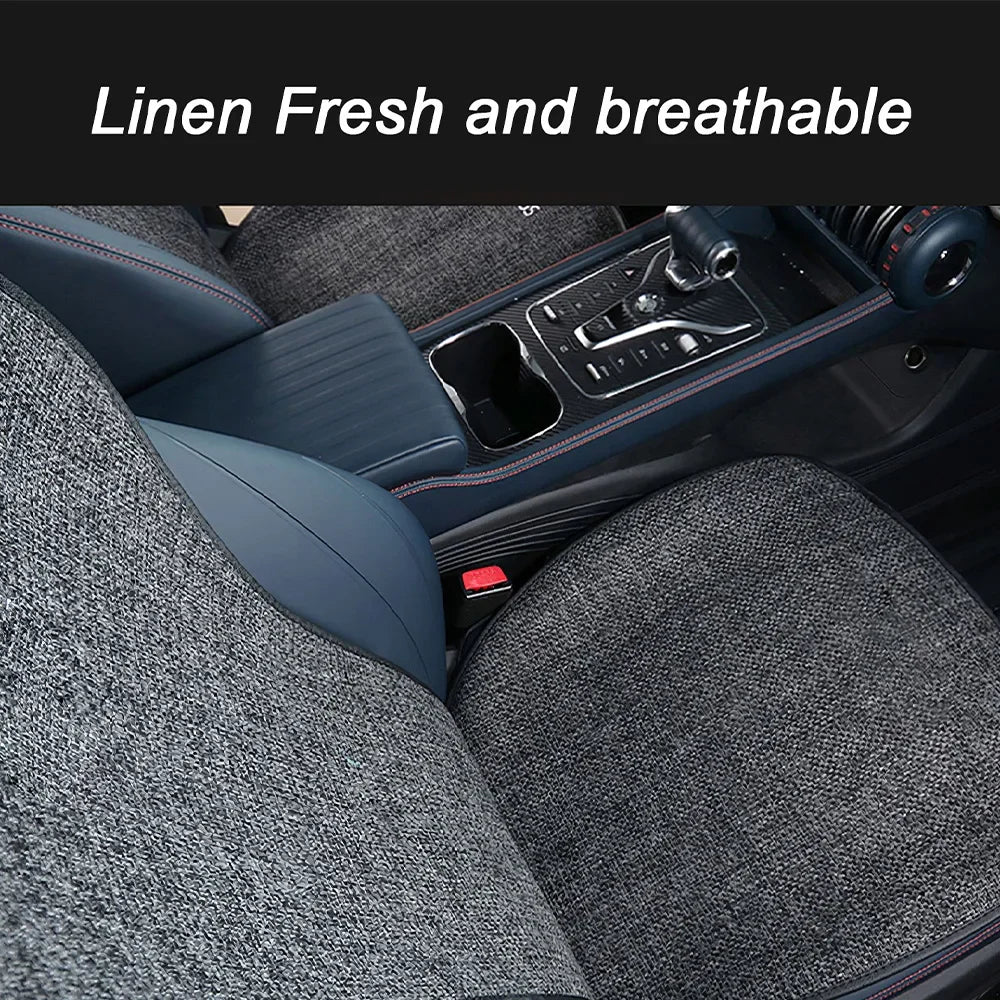 For BYD Atto 3 Yuan Plus Tang Han Dolphin EV 2021 2022 2023 2024 Breathable Linen Car Seat Cushion Protect Mat Accessories