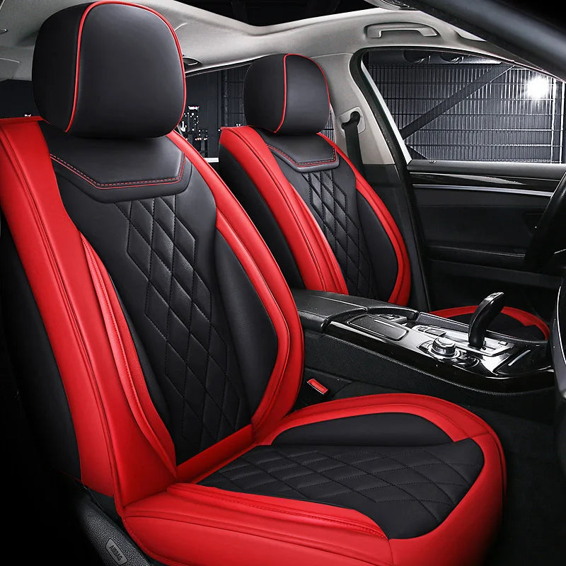 Universal Five-Seater Car Seat Covers Premium Leather Four Seasons Suitable for Most Cars SUVs Off-Road Vehicles CM World