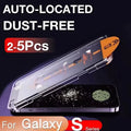 2-5PCS One-Click Film Privacy Screen Protector For Samsung S25 Ultra S24 S26 S23 S22 S21 Plus Fingerprint Unlock Tempered Glass