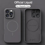 Magnetic Luxury Wireless Charge For Magsafe Phone Cases for iPhone 16 Plus 15 14 13 17 18 Pro Max Original Liquid Silicone Cover