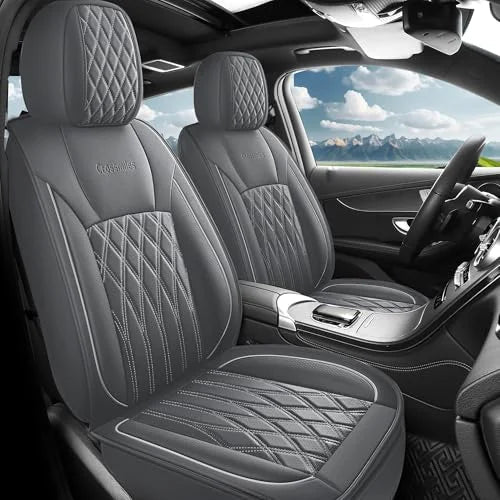 Leather 5pcs Car Seat Cover Protector Seat Waterproof Automotive Seat Covers Full Sets Breathable Universal Fit Full Seats Cover CM World