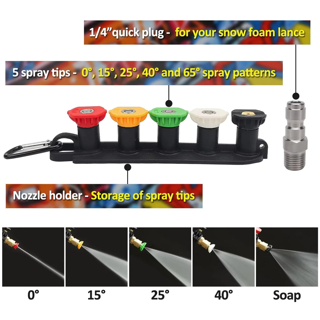 Pressure Washer Water Gun for Car Cleaning Hose Connector For Karcher Nilfisk Parkside Bosch Quick Connector Nozzles CM World