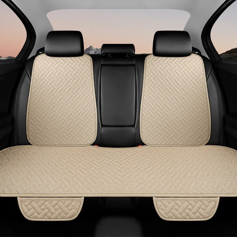 Car seat cushion, all season universal linen, driver's seat cover, small waist, single piece three piece set, half pack CM World