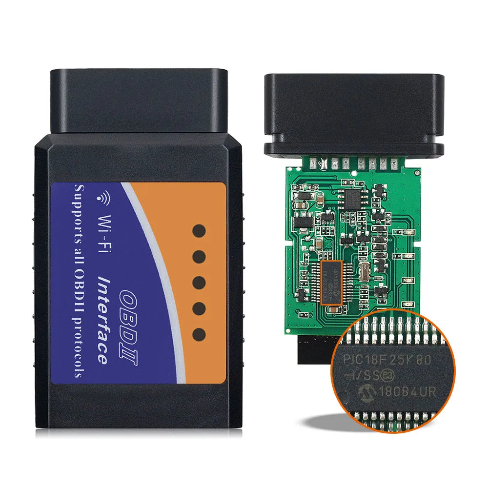 Super Mini ELM327 Bluetooth V1.5 With Double Pic18f25k80 WIFI ELM 327 V1.5 OBD2 Scanner Universal Disgnostic Tool Android IOS Car Mobile World