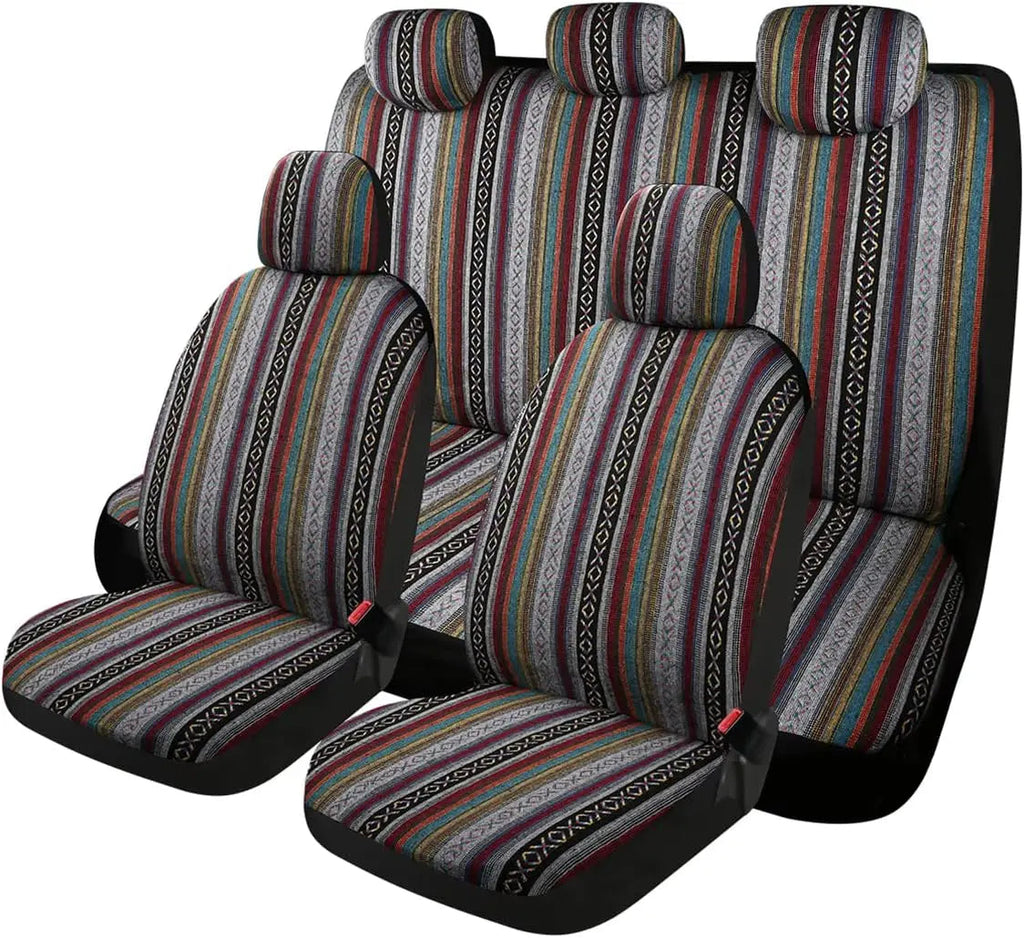 Multi-Color Baja Saddle Blanket Weave Universal Car Seat Cover CM World