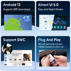 Ainavi Car Radio For Fiat Ducato Citroen Jumper Peugeot Boxer 2006-2024 Wireless Carplay Android Auto Car Multimedia DSP BT 2Din CM World