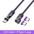 240W PD3.1 Fast Charging Cable 540° Rotation Type C 5A Cable nylon material  for iPhone MacBook Samsung UGREEN/Anker powerbank