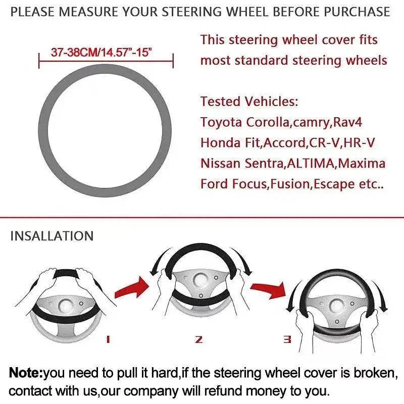 Suitable for Geely Monjaro Coolray Tugella GX3 Atlas Emgrand EC7 GC6 GC9 CK EC8 carbon fiber suede car steering wheel cover CM World