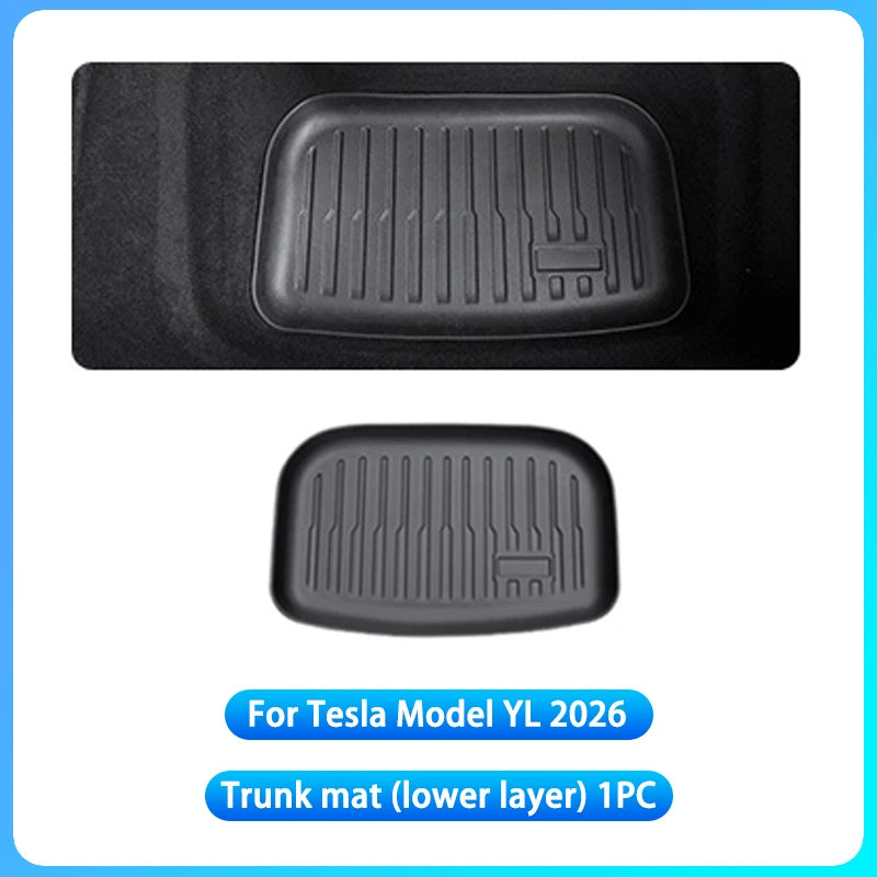 For Tesla New Model YL Launch 2026+ Car Floor Mats Cargo Liner Trunk Mats Backrest Kick Pads Protection Car Interior Accessories