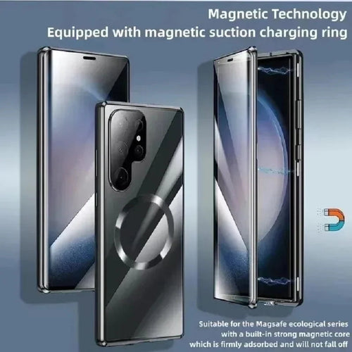 360 ° Full Protection Metal Magnetic Case For Magsafe Samsung Galaxy S26 S25 S24 S23 S22 Ultra Plus Double Sided Snap Lock Cover Car Mobile World