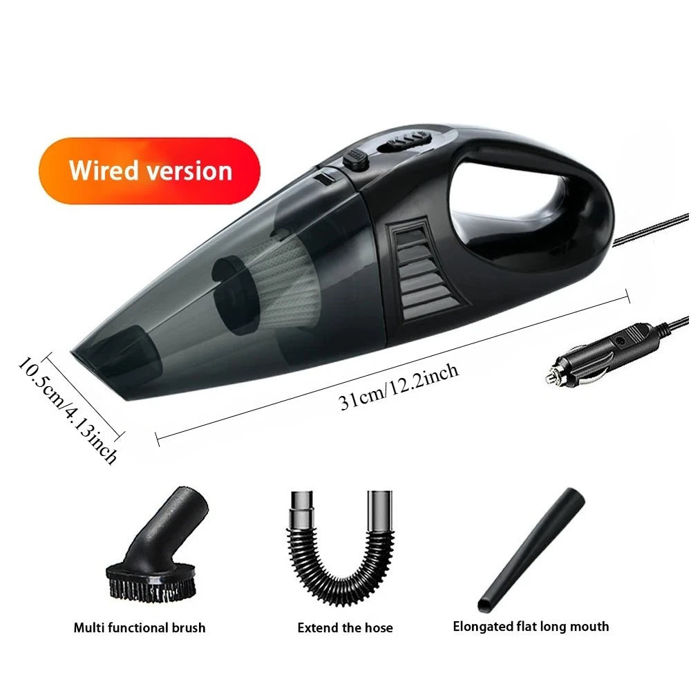 Wireless Car Vacuum Cleaner Portable Handheld - Dual Use for Home and Car Power Cord CM World