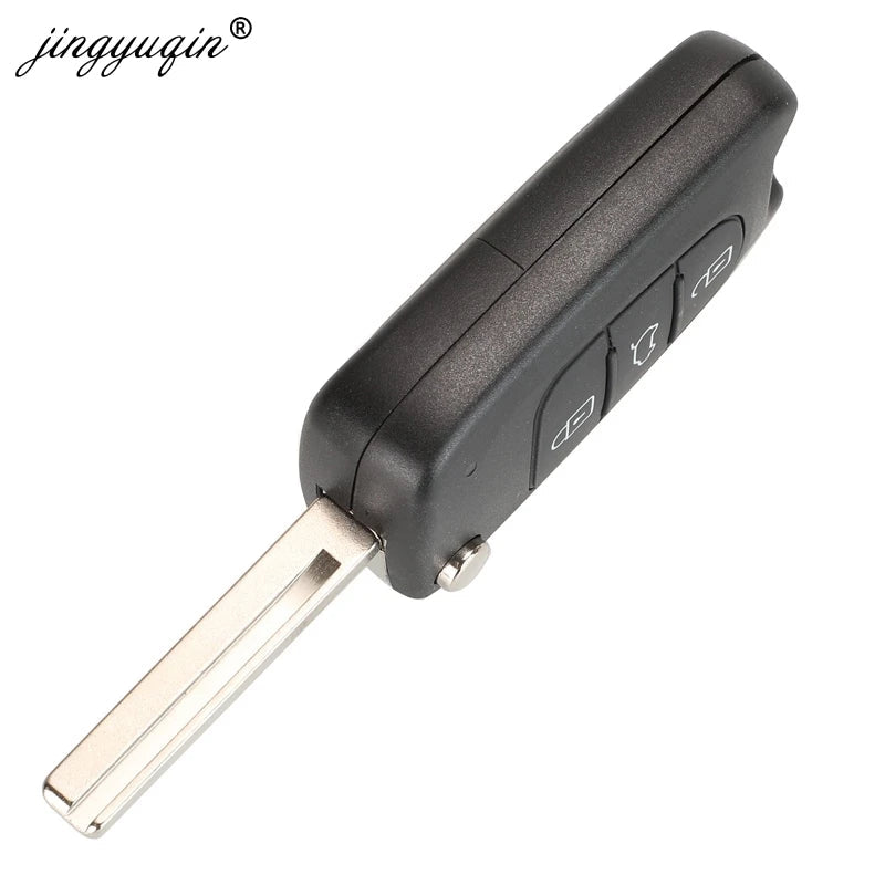 jingyuqin 10pcs Remote Flip Key Shell For Kia K2 K5 Sorento Sportage Rio Hyundai I30/IX35 Accent 3Button Car Folding Key Housing CM World