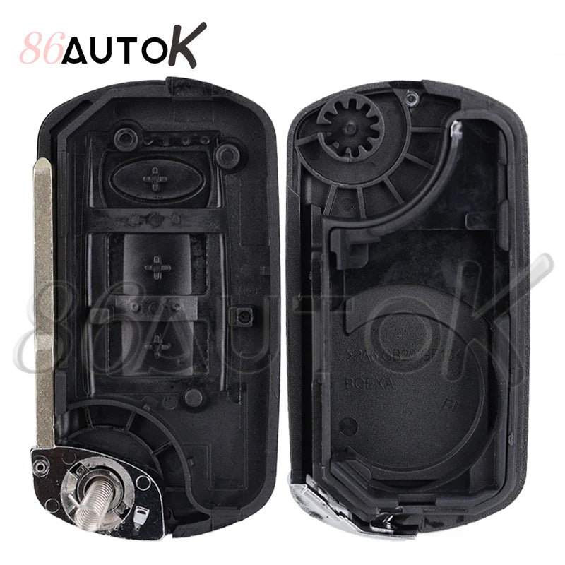 Car Key for Range Rover Land Rover Sport Vouge 2005-2010 Discovery 3 LR3 2 Buttons Flip Folding Remote Car Key Fob Shell Case CM World