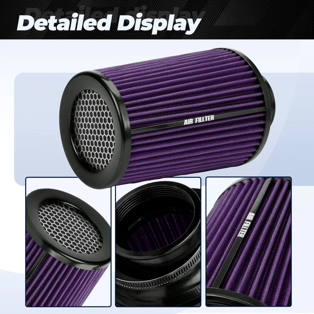 3" Mesh Cone High Flow Car Cold Air Intake Filter Induction Kit Cleaner Car Air Filter OFI207
