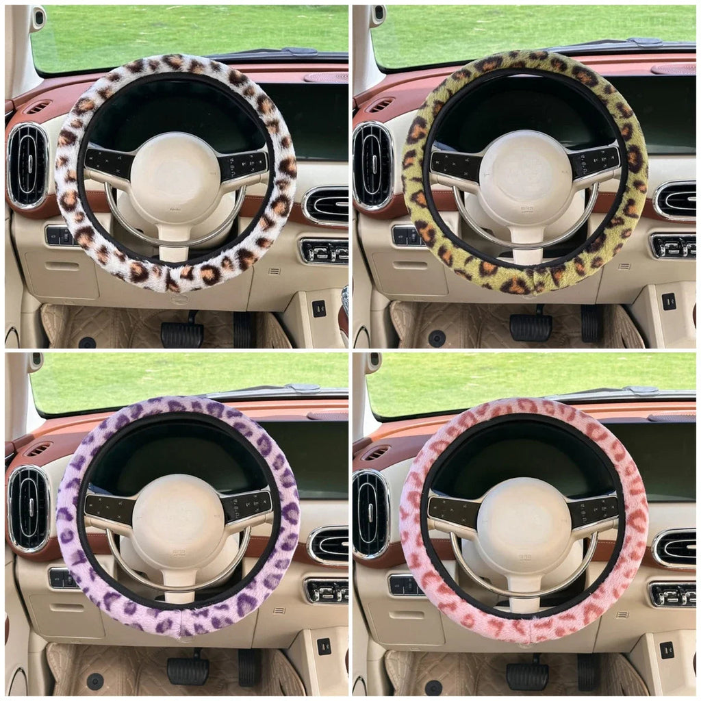 Car steering wheel cover plush warm car anti-slip handlebar cover winter antifreeze hand steering wheel cover CM World