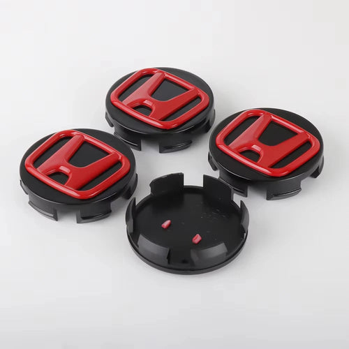 4pcs 58/69mm Car Wheel Center Hub Caps Accessories For Honda Type R Type S VTEC DOHC Modulo Vezel Legend Si RR Insight CM World
