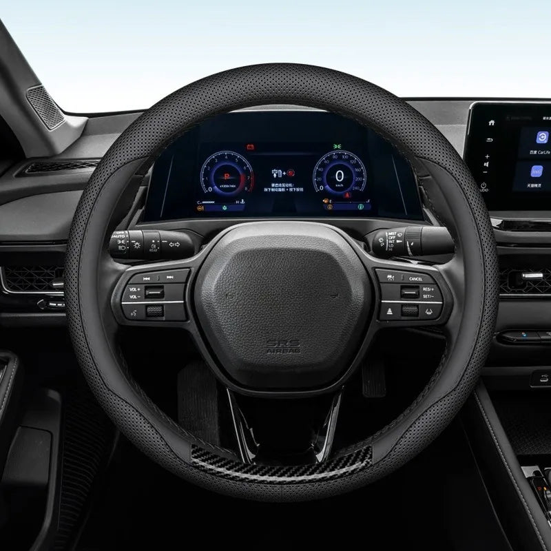 Universal Car Steering Wheel Cover Leather Steering Wheel Covers Car Interior Accessories 38cm O/D Type Non Slip Steering Covers