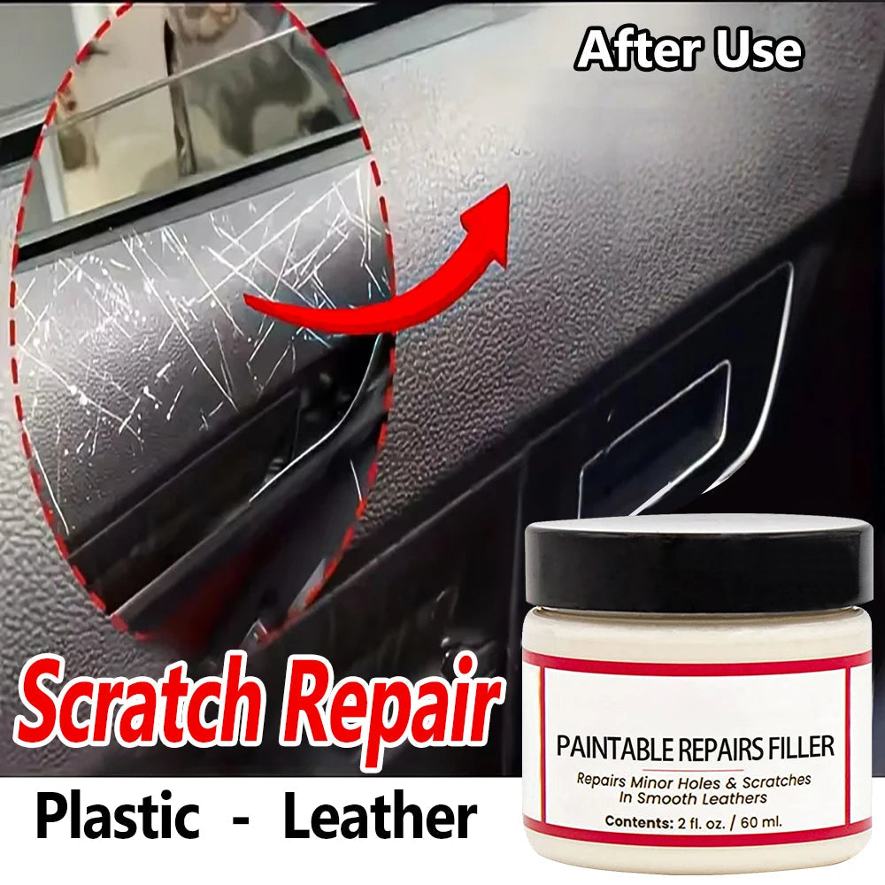 Auto Leather Repair Paste for Car Scratches Cracks Restoration Cream Seat Renovation Filling Compound Car Mobile World
