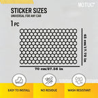 1Set Large Matte Black Honeycomb Pattern Car Stickers Van Decals Waterproof DIY SUV Window Side Body Craetive Sunshade Car Film