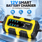 ZNLYRION Automatic 12V 2A Smart Battery Charger 3 Modes LED Power Display Portable Car Motorcycle Battery Charging Device