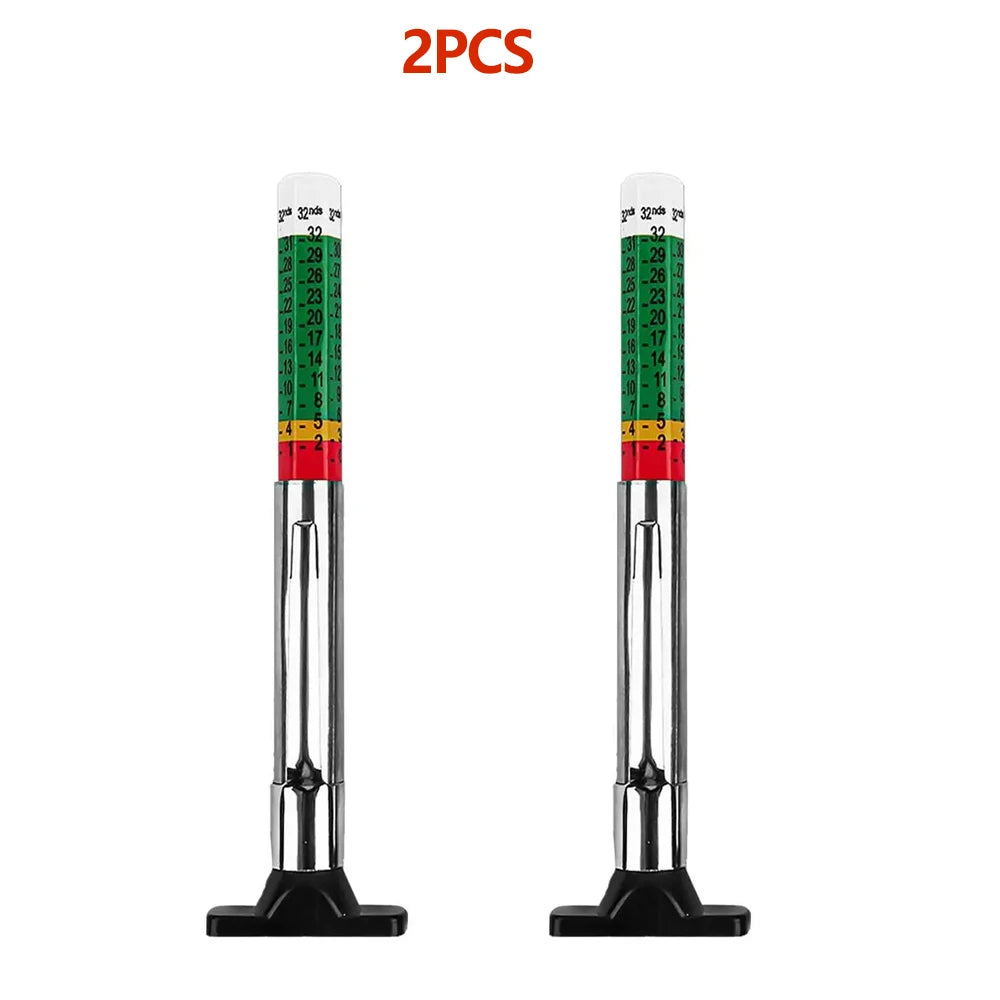 2/5/10Pcs Car Tyre Tire Tread Depth Gauge Meter Auto Tire Wear Detection Measuring Tool 25mm Car Tyre Measuring Pen