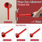 Door Hinge Wrench Kit Door Hinge Adjustment Tool 14/19/23/25mm Precision Tool Set With Replacement Hinge Wrench Heads CM World