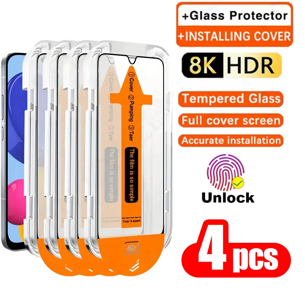 1-4PCS HD Unlock Dust Free Easy Install Screen Protector For Google Pixel 9 10 Pro XL 9A 8 8A 7 7A 6A Pixel10 Tempered Glass Car Mobile World