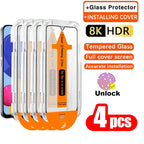 1-4PCS HD Unlock Dust Free Easy Install Screen Protector For Google Pixel 9 10 Pro XL 9A 8 8A 7 7A 6A Pixel10 Tempered Glass Car Mobile World