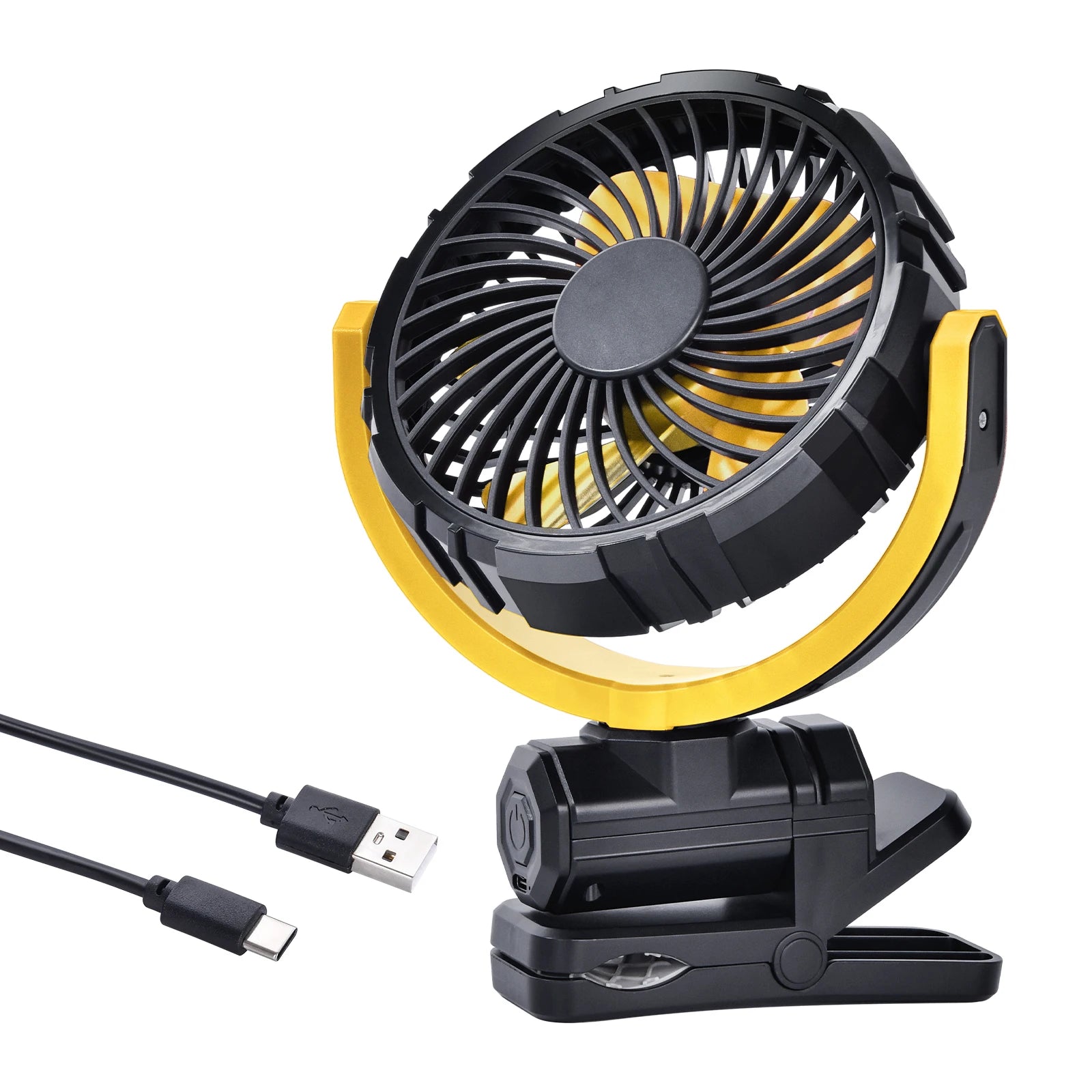 Hipacool Car Cooling Clamp Fan 2000mAh USB Rechargeable Fan Burshless Cooler 900° Rotatable Portable Cooling Tool Car Electronic CM World