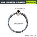 Engine Oil Filter Wrench Heavy-duty Ratchet Chain 44 Knot Double Chain Belt 120mm Cover Disassembly General Motors Repair Tool