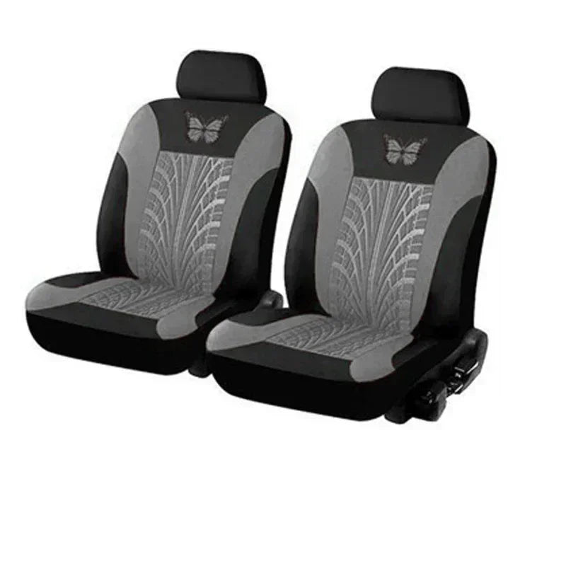 2/4/9PCS Universal Car Seat Cover Set - Red Butterfly Embroidery Design - Protects Seats From Stains, Spills, And Wear