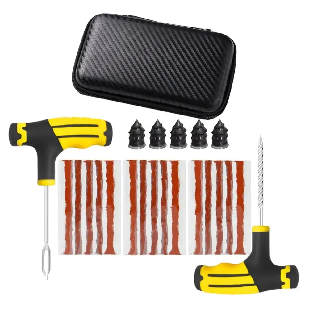 Car Tire Repair Tools Puncture Plug Tool Tire Puncture Emergency Treatment Outdoor General Tire Patch Stirring Glue Tool Set