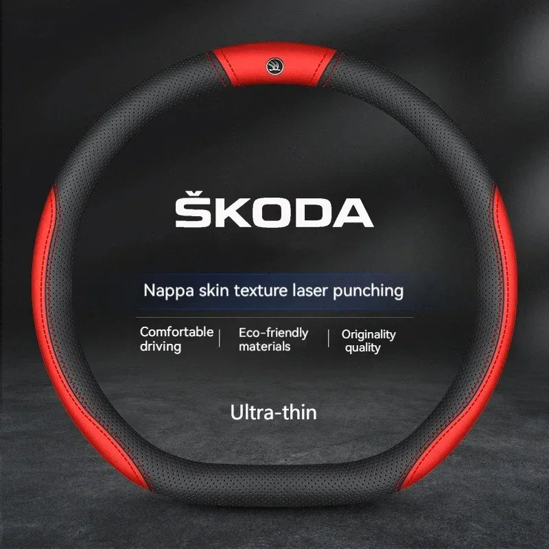 Suitable for Skoda car breathable steering wheel cover Citigo Fabia Kamiq Kodiaq VIRS Superb steering wheel cover accessories