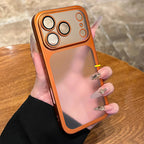 Luxury Plating Nano Matte Translucent Case For iPhone 17 16 Plus 15 14 13 Pro Max Air Lens Protection Matte BackPlate Hard Cover