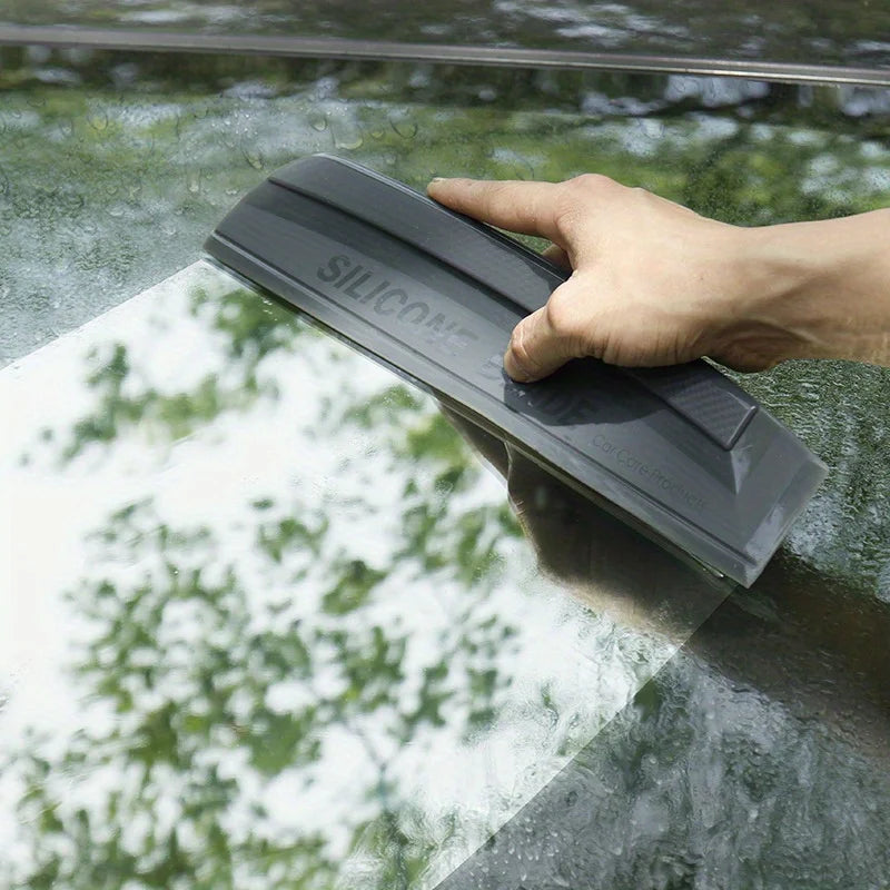 Car Window Squeegee, Soft Silicone Blade for Cleaning Water, Professional One-Piece Auto Glass Water Wipe Car Mobile World